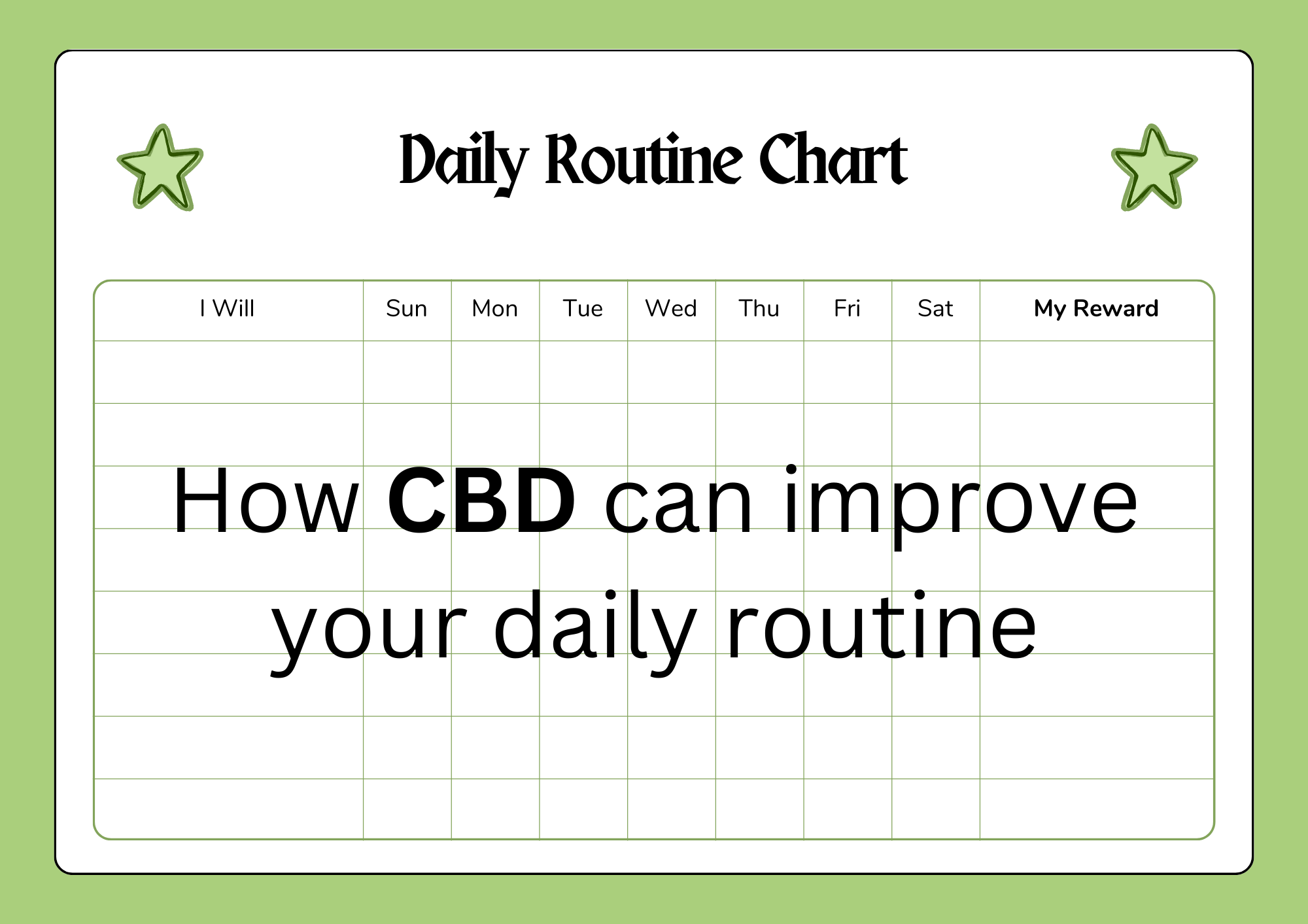 How CBD Can Improve Your Daily Routine